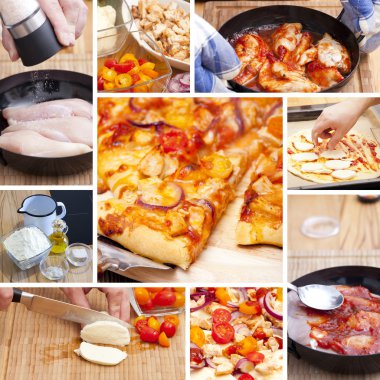 Barbekü tavuk domates pizza