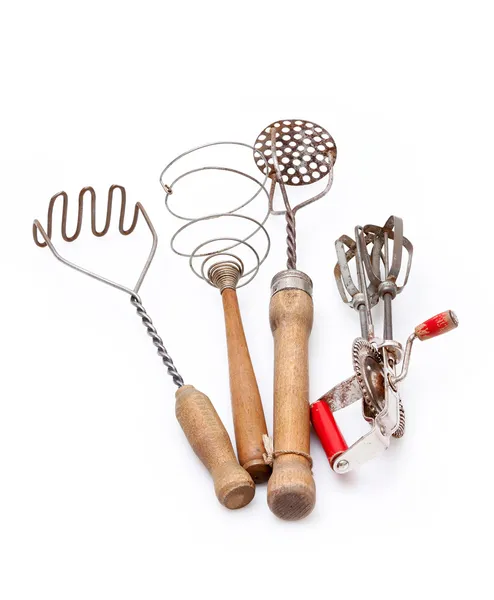 Kitchen utensils isolated on white background — Stock Photo, Image