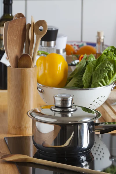 View in a modern Domestic Kitchen — Stock Photo, Image