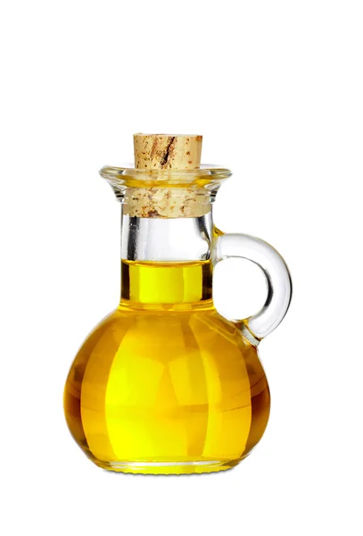 Pequeña botella de aceite de oliva —  Fotos de Stock