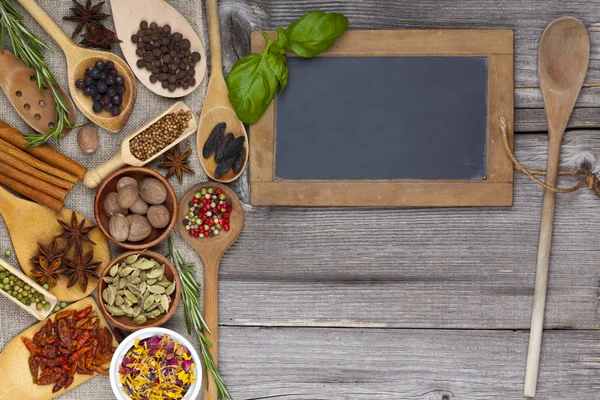 Fresh herbs and spices for cooking — Stock Photo, Image