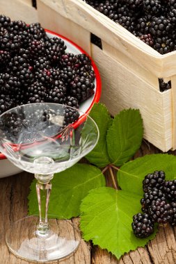 böğürtlen ve likör bardak