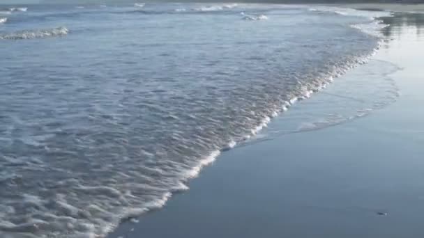 Çözünürlüğün Doğa Görüşü Dalgalar Sahile Vuruyor — Stok video