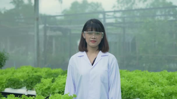 Conceito Agricultura Resolução Pesquisadores Estão Sorrindo Confiantemente Cuidado Das Plantas — Vídeo de Stock