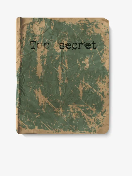 Un libro viejo, Top Secret, sobre un fondo claro — Archivo Imágenes Vectoriales