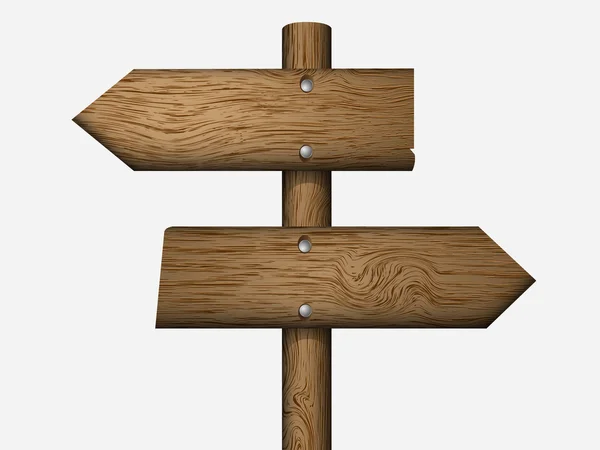 Leeg teken van houten planken — Stockvector