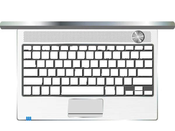 Computer portatile isolato su sfondo bianco. — Vettoriale Stock