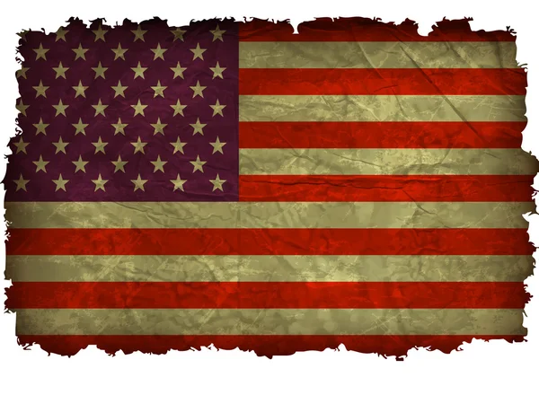 Old American flag — Stock Vector