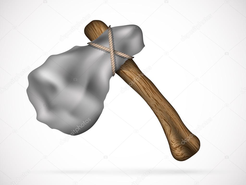 Ancient tool of the Stone Age ax, hammer