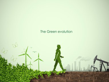 The concept of clean, green energy clipart