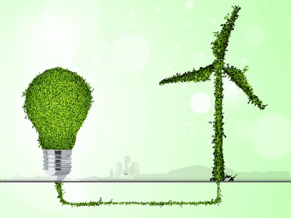 El concepto de energía limpia y verde — Vector de stock