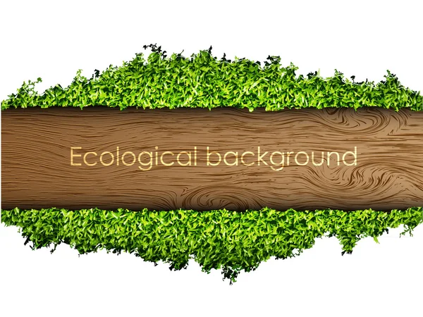 Environmental background of the banner of grass and tree — Stock Vector