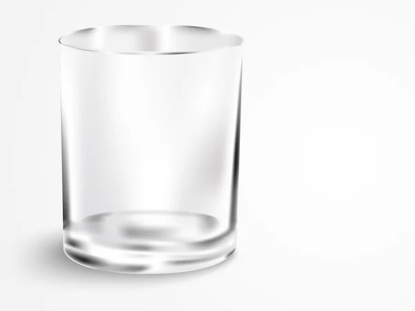 Leerer Glasbecher für Whiskey — Stockvektor
