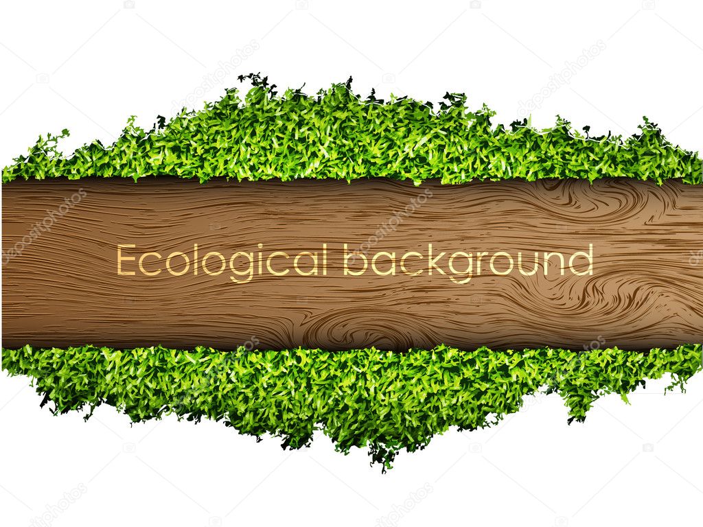 Environmental background of the banner of grass and tree
