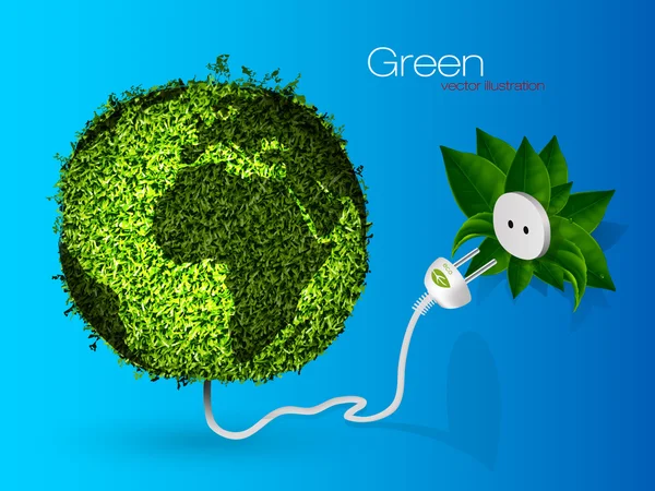 El concepto de energía limpia y verde — Archivo Imágenes Vectoriales