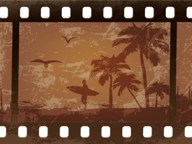 Palm beach eski üzerinde çizik film