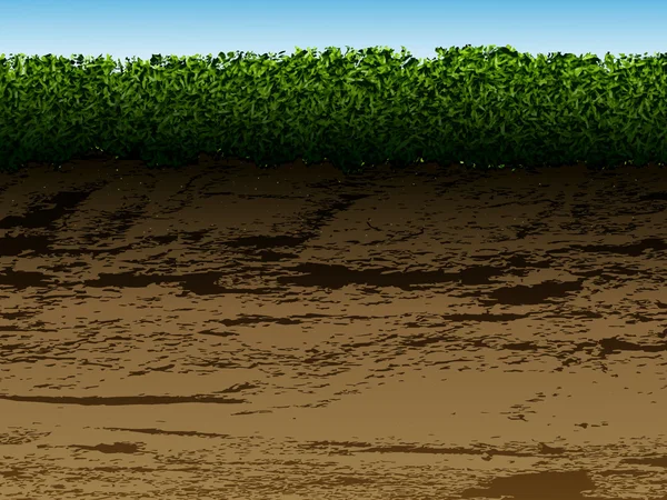 土壤与草在上下文中进行查看 — 图库矢量图片