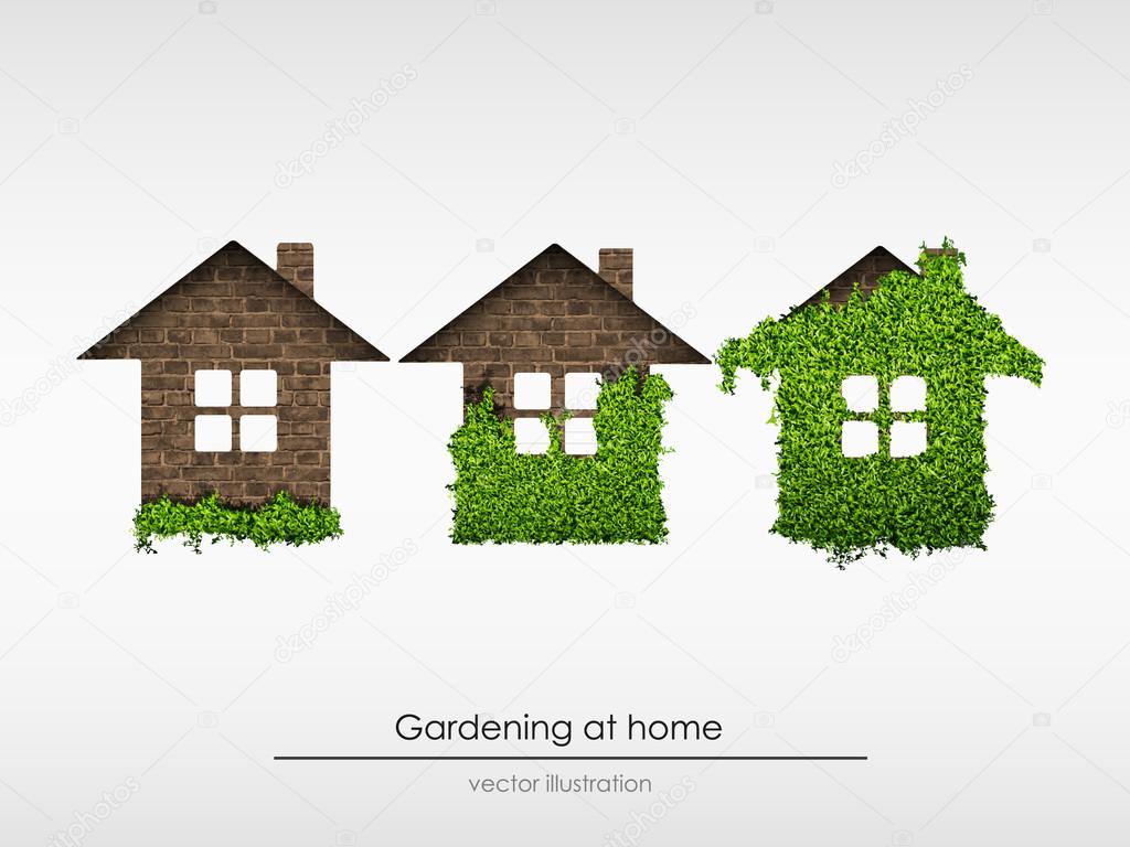 The concept of gardening at home. vector illustration