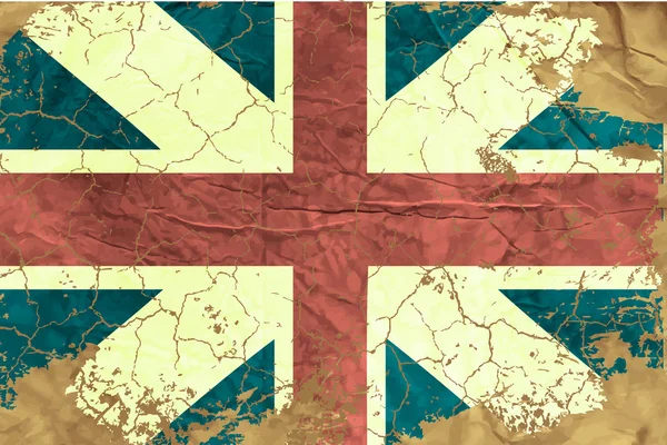 Vintage drapeau anglais — Image vectorielle