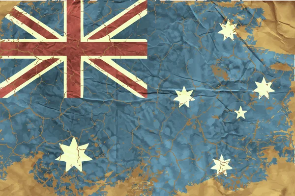 Bandeira australiana vintage — Vetor de Stock