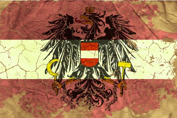 Bandeira austríaca vintage — Vetor de Stock