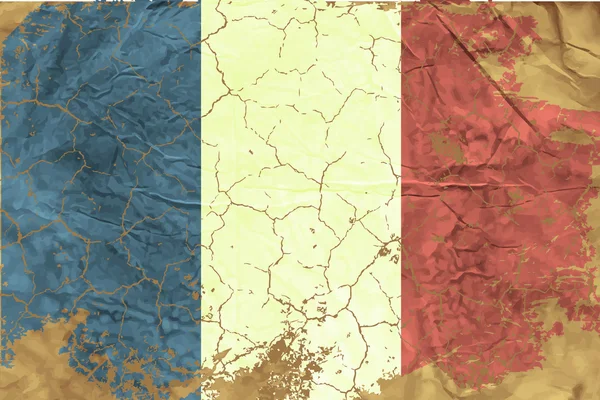 Drapeau français vintage — Image vectorielle