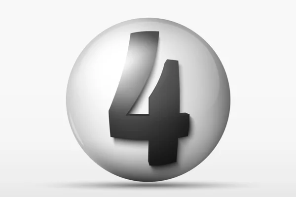 3D μπάλα με τον αριθμό — Διανυσματικό Αρχείο