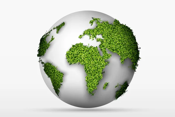 Globe avec une herbe verte — Image vectorielle