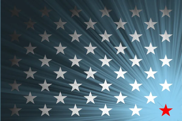 Bandeira americana com os raios —  Vetores de Stock