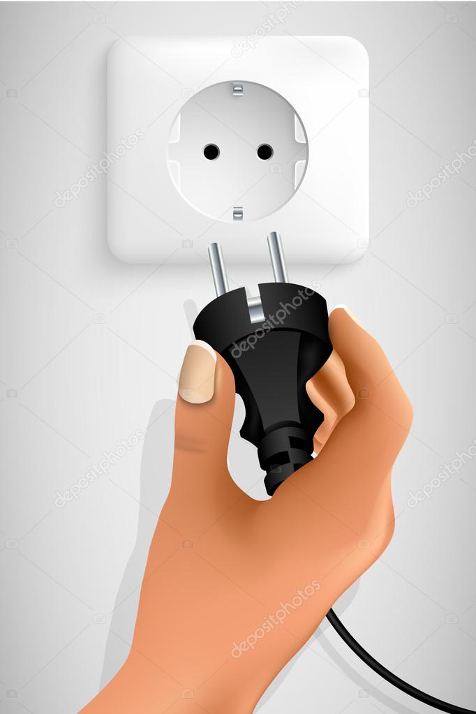 plug in your hand into a wall socket