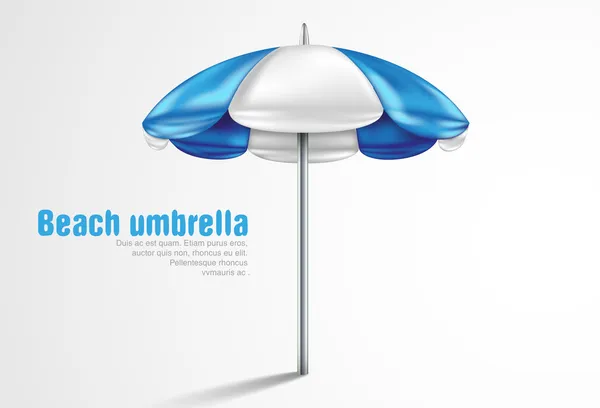 Beach umbrella on a white background — Stock Vector