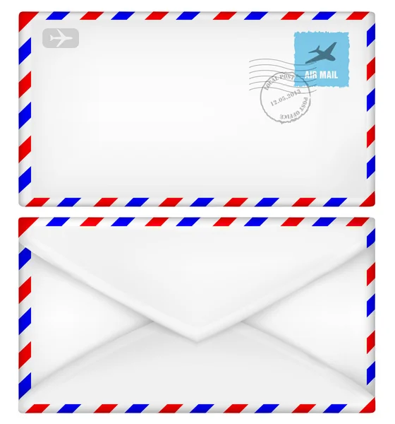 Envelope com carimbo postal — Vetor de Stock