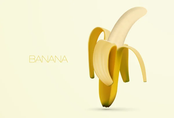 去皮的香蕉 — 图库矢量图片