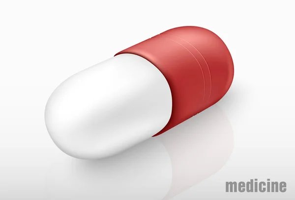 Tablet dalam konsep kapsul obat - Stok Vektor
