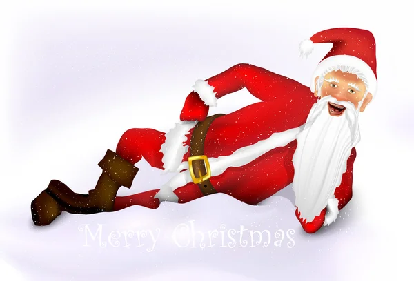 Santa Claus in the snow — Stock Vector