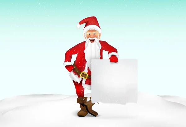 Papai Noel com um sinal de texto — Vetor de Stock