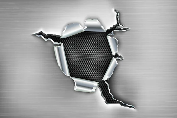dağınık metal civatalar ile delik