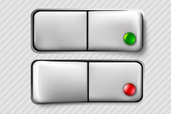 ベクトルのボタン スイッチ — ストックベクタ