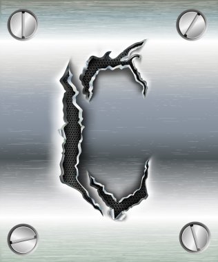 лист, що вирізали в металі