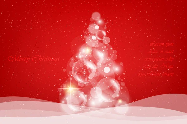 Χριστούγεννα φόντο με ένα χριστουγεννιάτικο δέντρο — Διανυσματικό Αρχείο