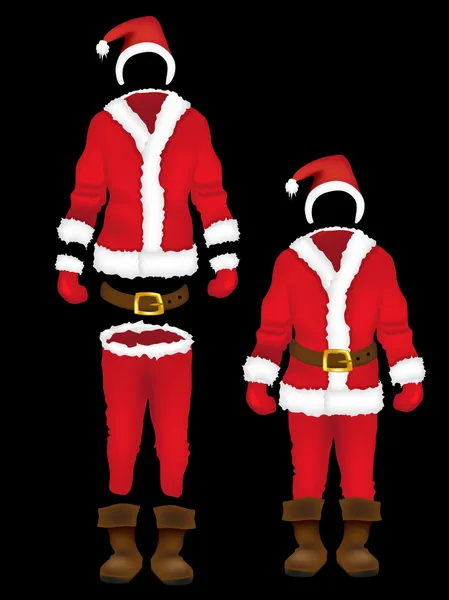 Noël santa claus vêtements — Image vectorielle