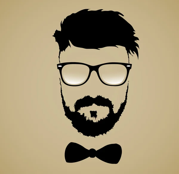 Mode silhouette style hipster — Image vectorielle