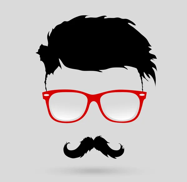 Fashion silhouet hipster stijl — Stockvector