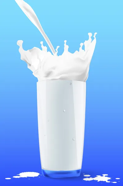 Bir bardağa süt dök.