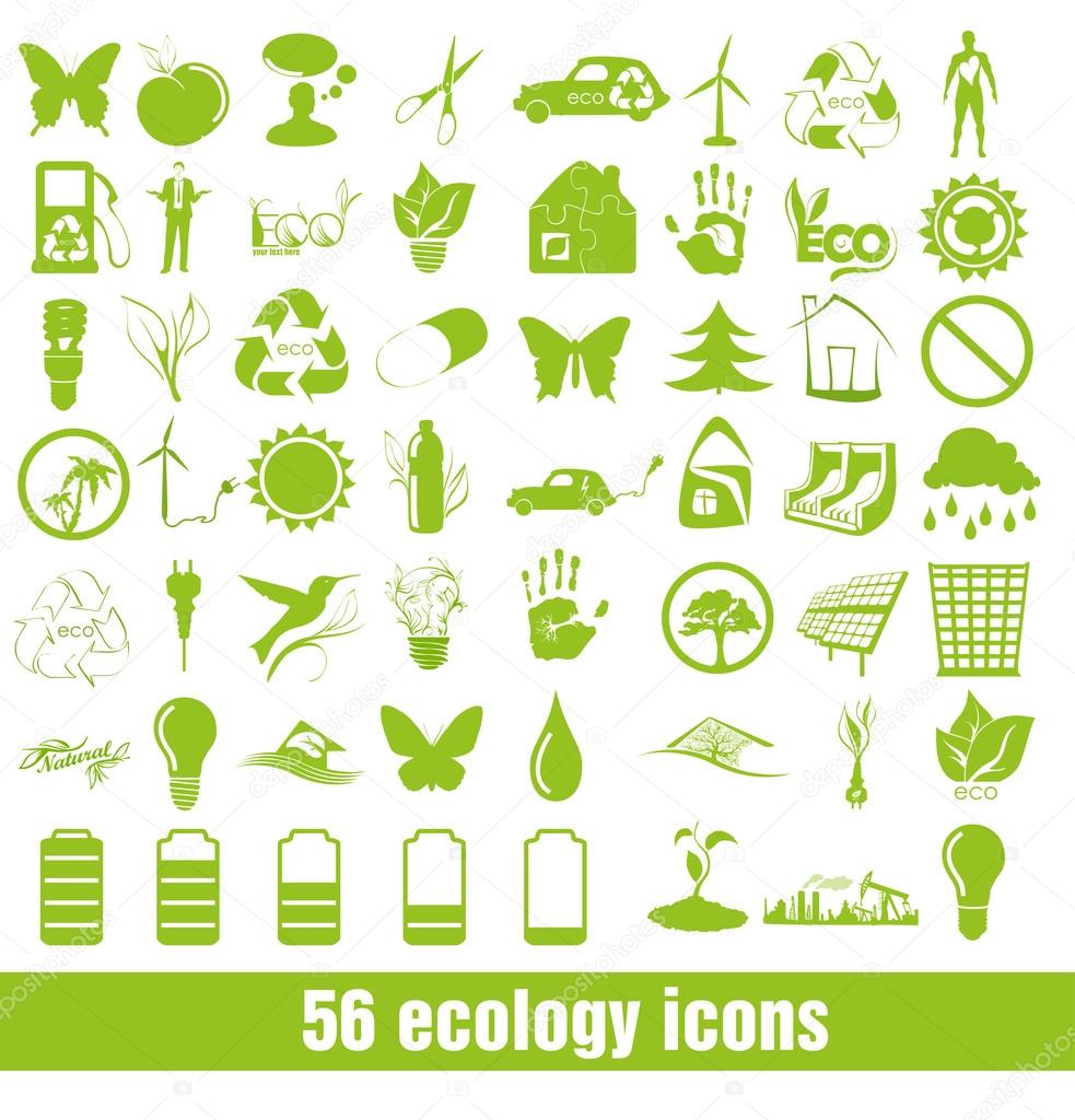 56 Ecology and recycle icons