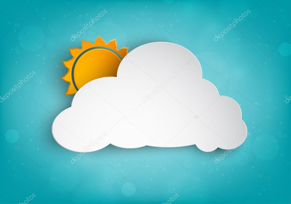 Sunny-cloudy background paper