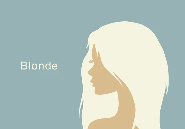 The blonde with beautiful hair — Stock Vector