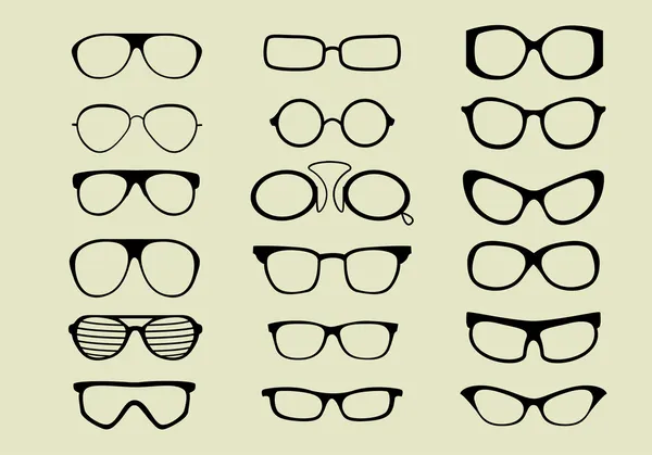 Set of different glasses — Stock Vector