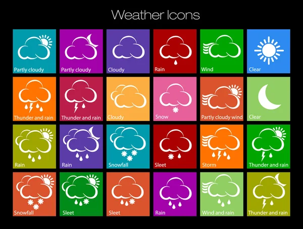 Icônes météo — Image vectorielle