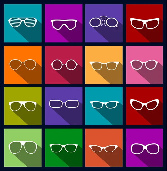 Iconos de gafas — Vector de stock